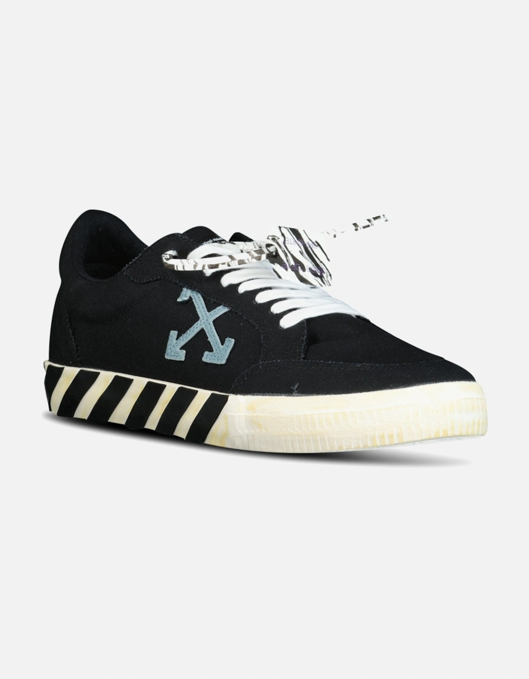 Vulcanized Low Top Sneakers Black & Blue