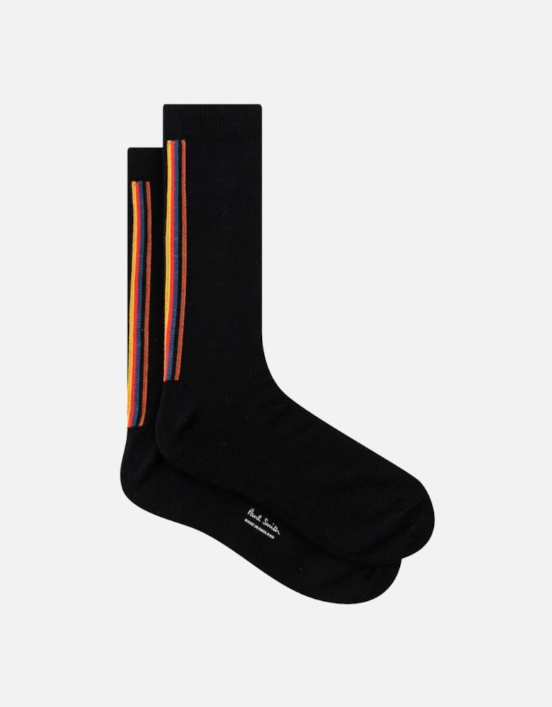 PS Artist Stripe Socks 79 BLACK