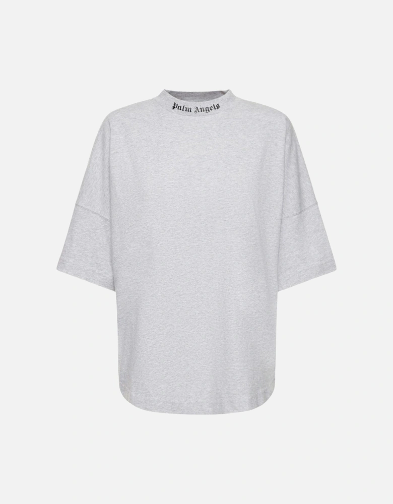 Classic All Over Logo Oversized Grey T-Shirt