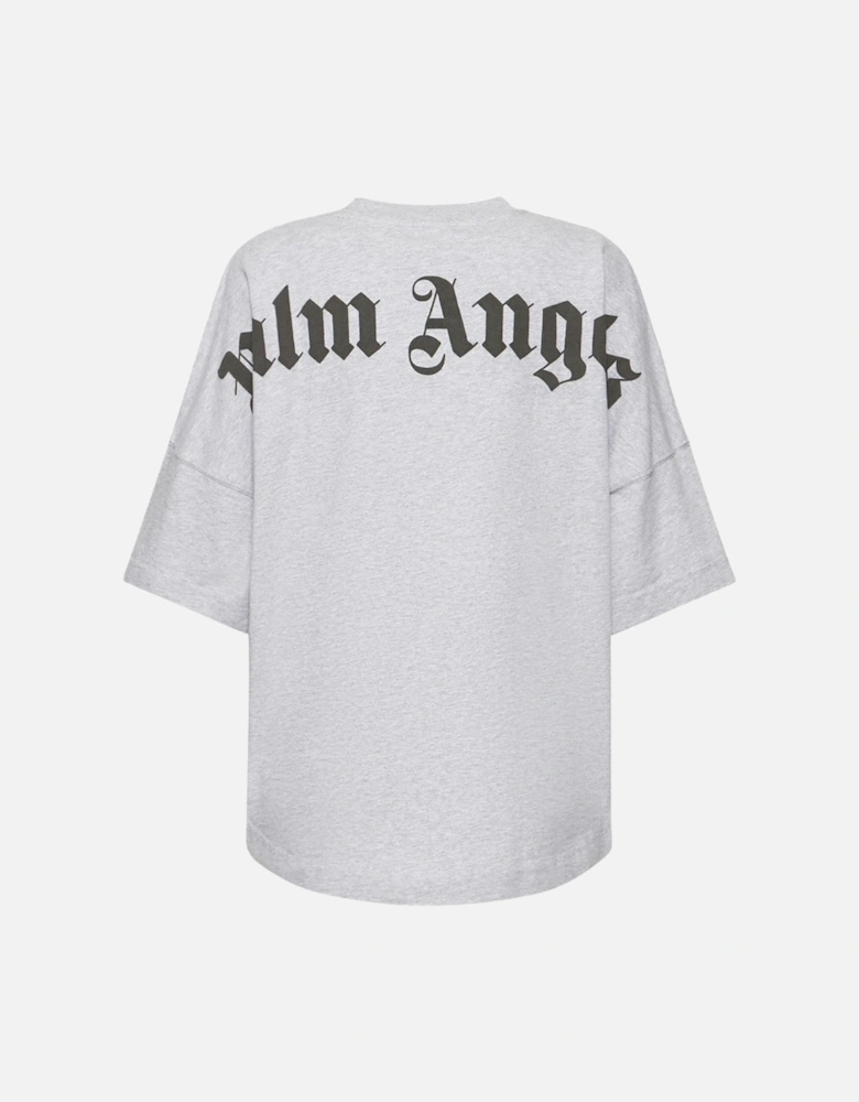 Classic All Over Logo Oversized Grey T-Shirt