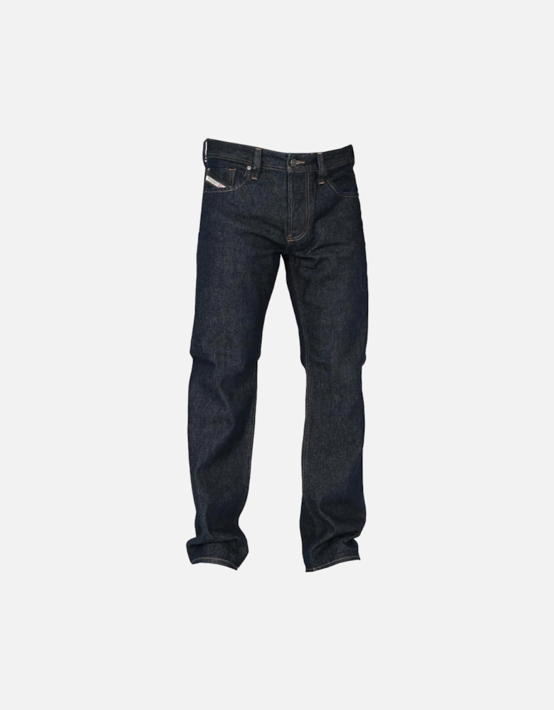 Larkee-X Straight Fit Rinsed Washed Dark Blue Jeans