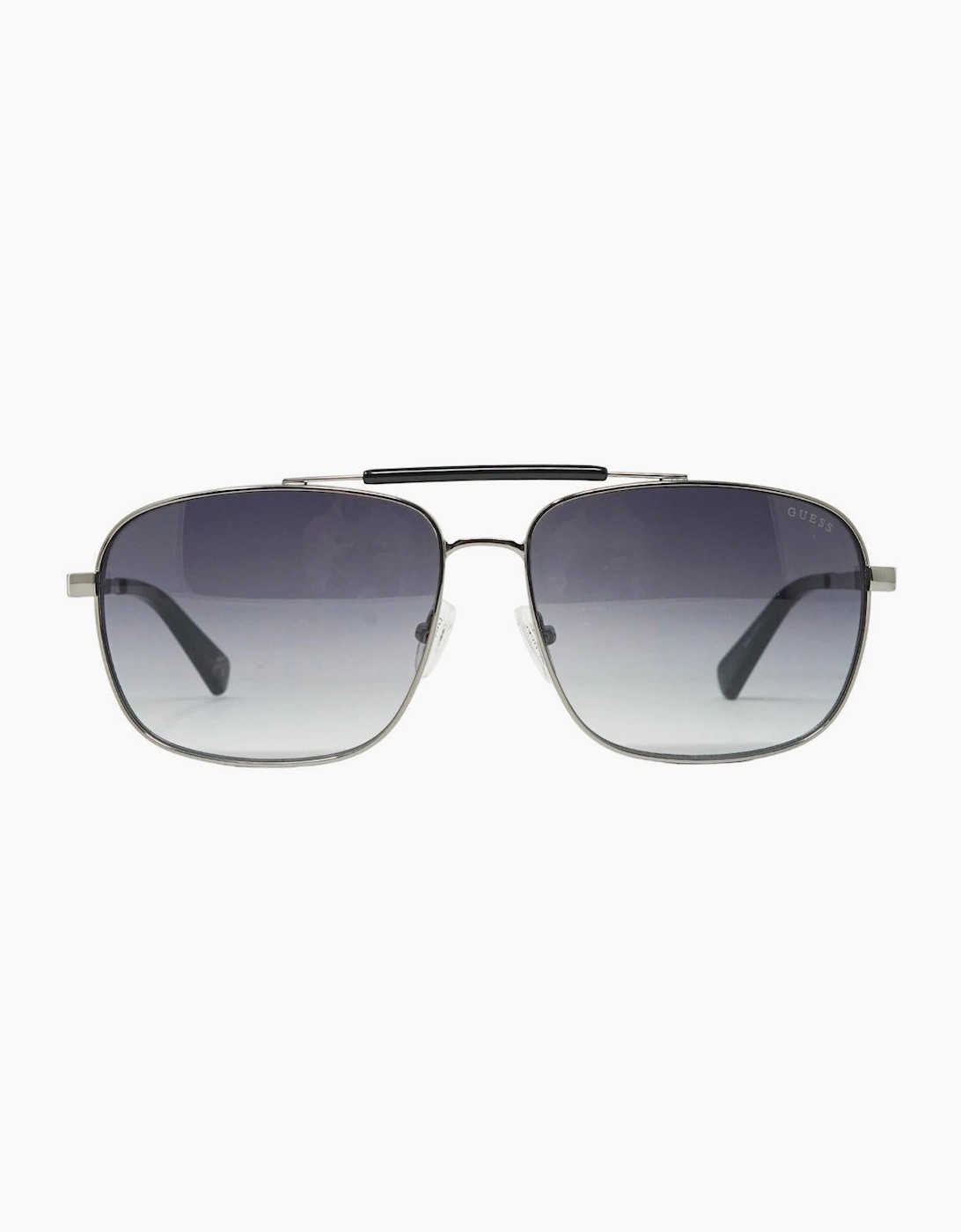 Guess Women's Aviator Shiny Gunmetal Sunglasses