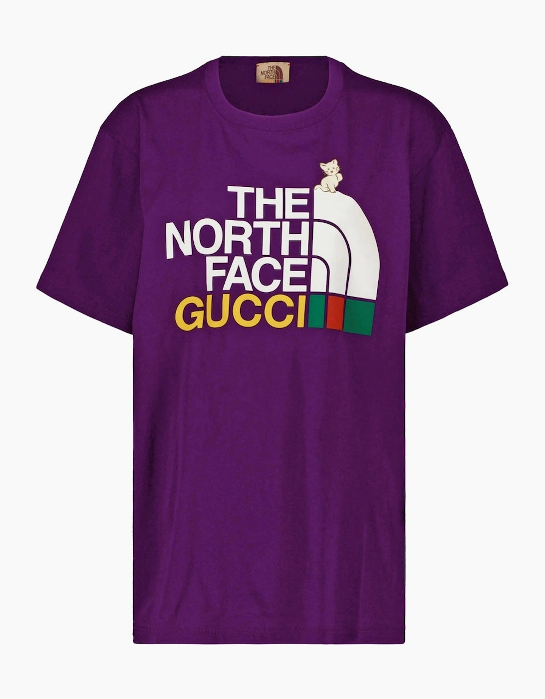 Men's Gucci X The North Face Design Regular Fit Purple T-Shirt - Size: 36