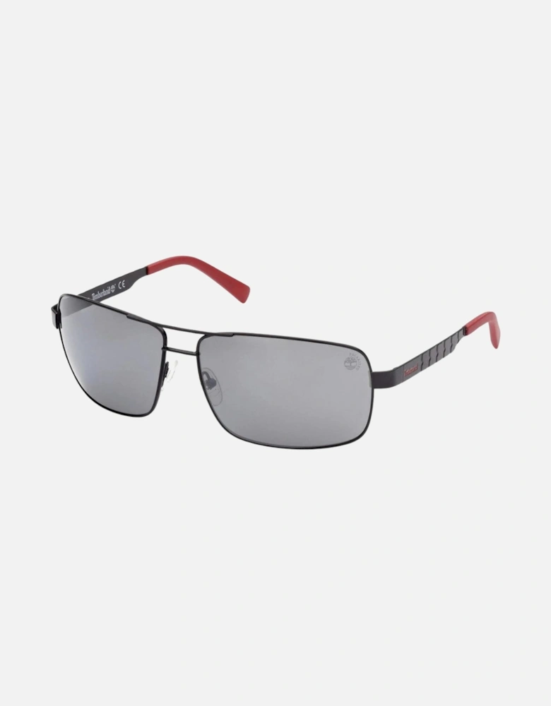 Matte Black Red Sunglasses