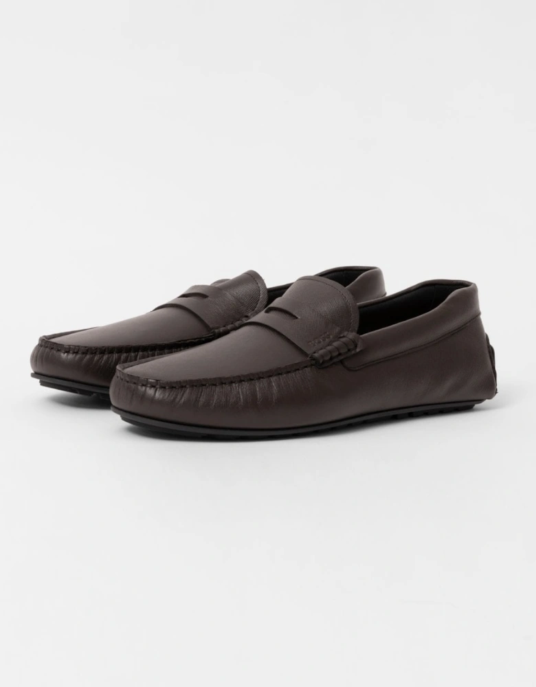 BOSS Orange Noel Mens Leather Driving Moccasins