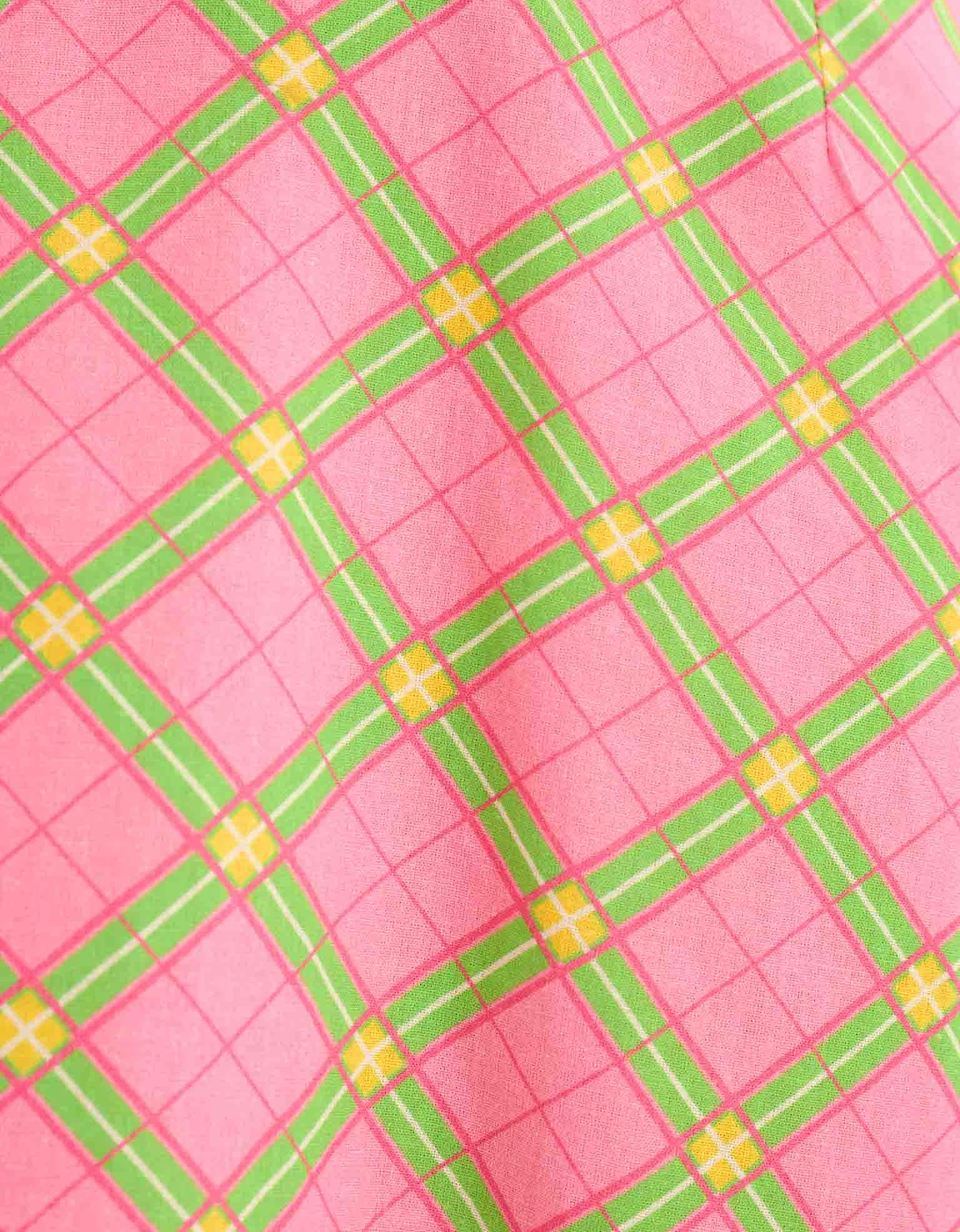 Evaline Check Print One Shoulder Dress