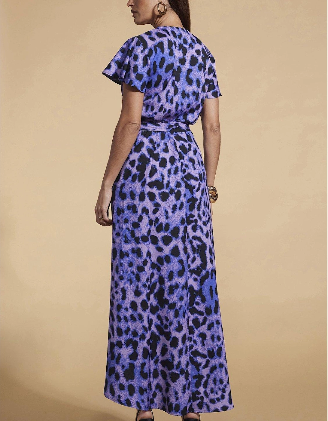 Leopard Print Cayenne Wrap Dress - Lilac