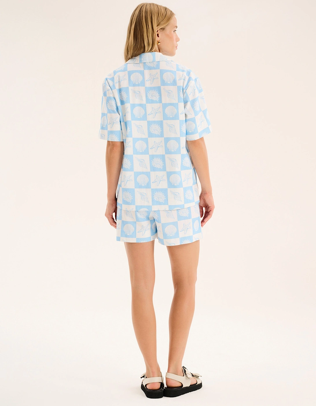 Oaklyn Shirt in Shell Checkerboard Print