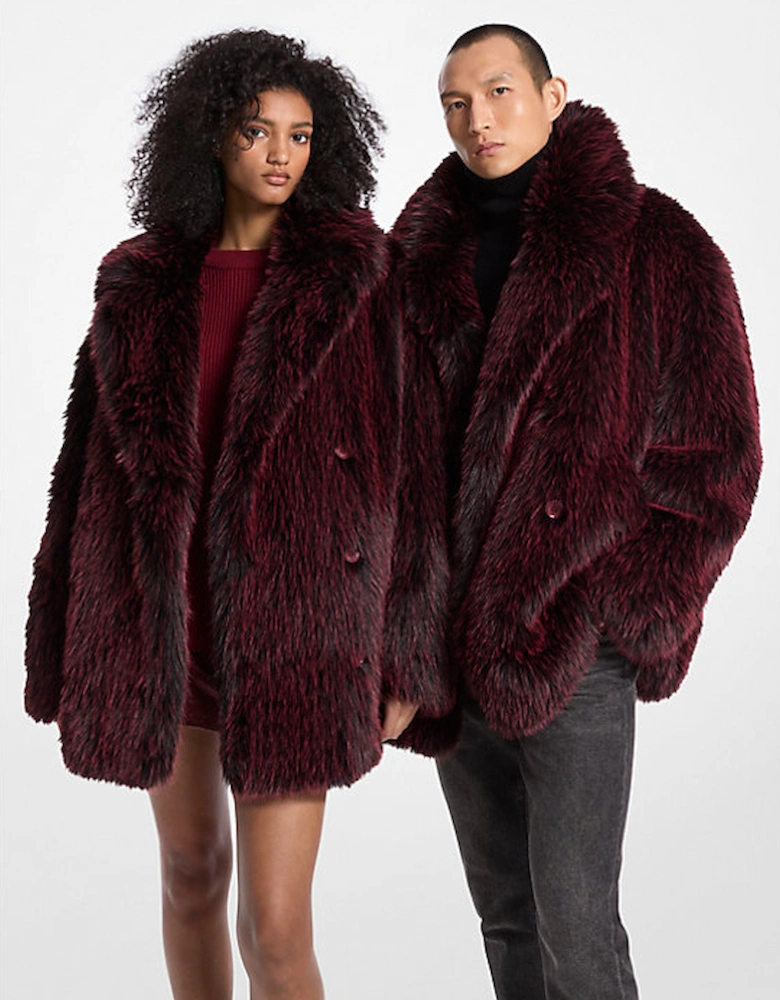 Faux Fur Peacoat