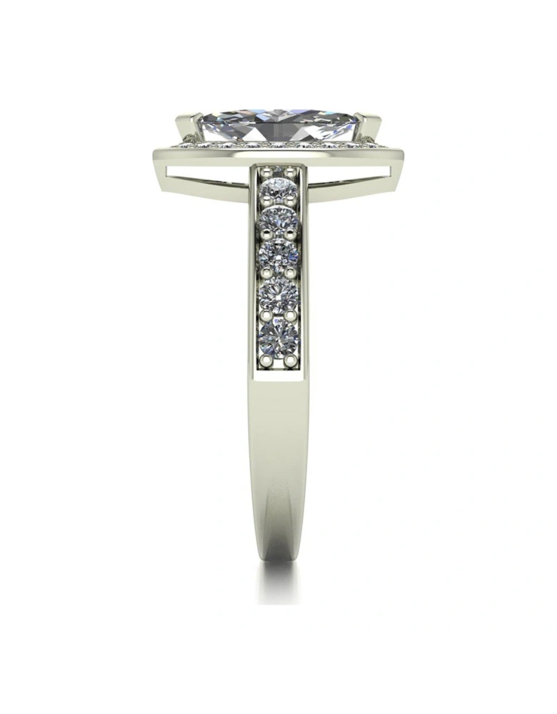 Lady Lynsey 9ct White Gold 1ct Total Marquise Centre Ring