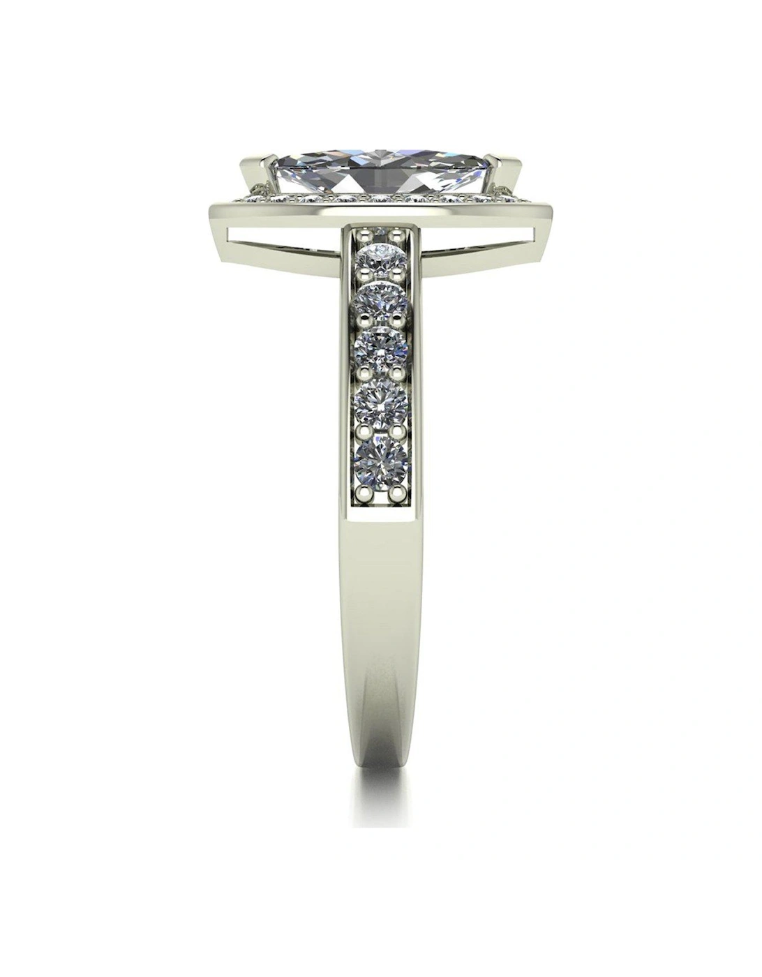 Lady Lynsey 9ct White Gold 1ct Total Marquise Centre Ring