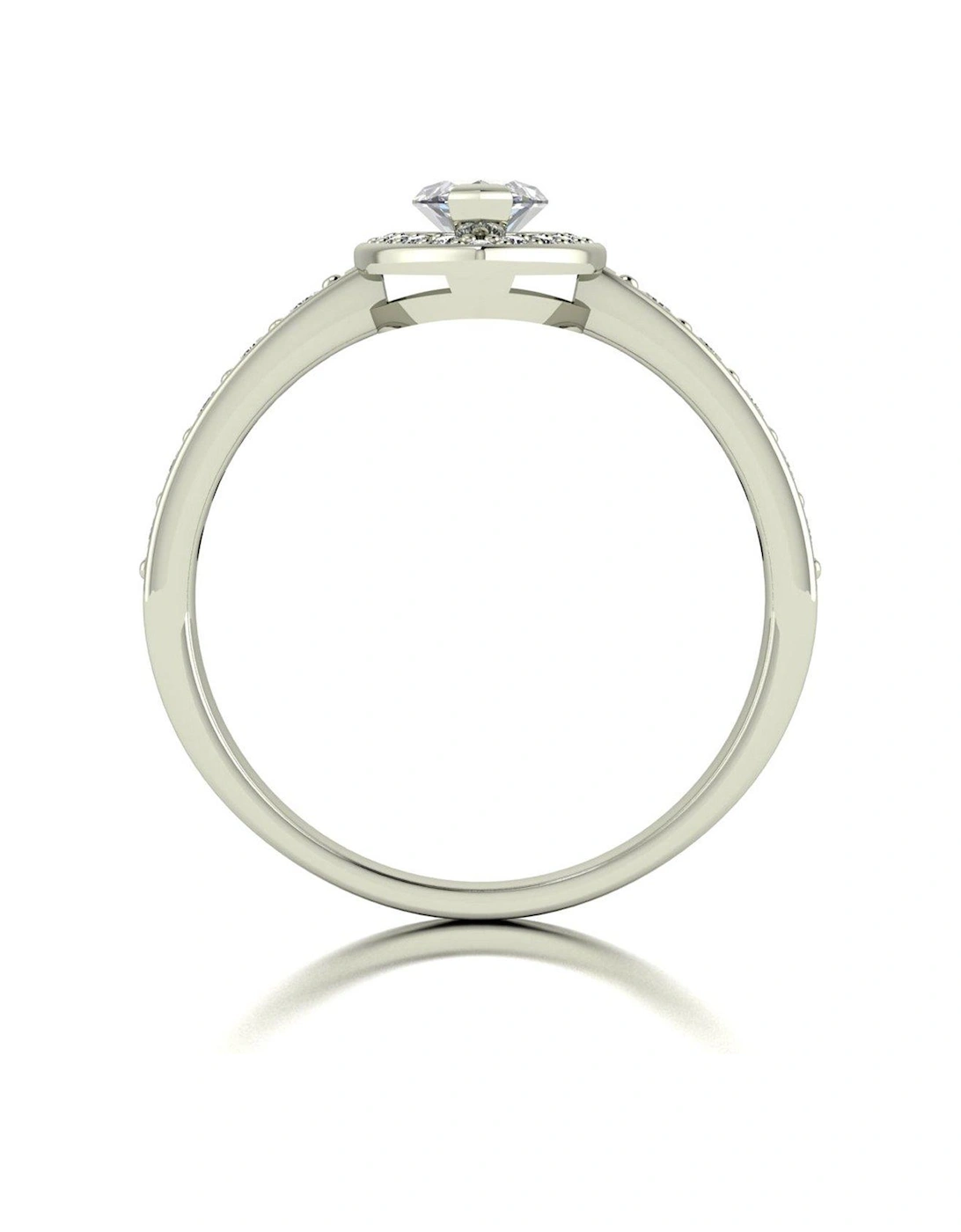 Lady Lynsey 9ct White Gold 1ct Total Marquise Centre Ring