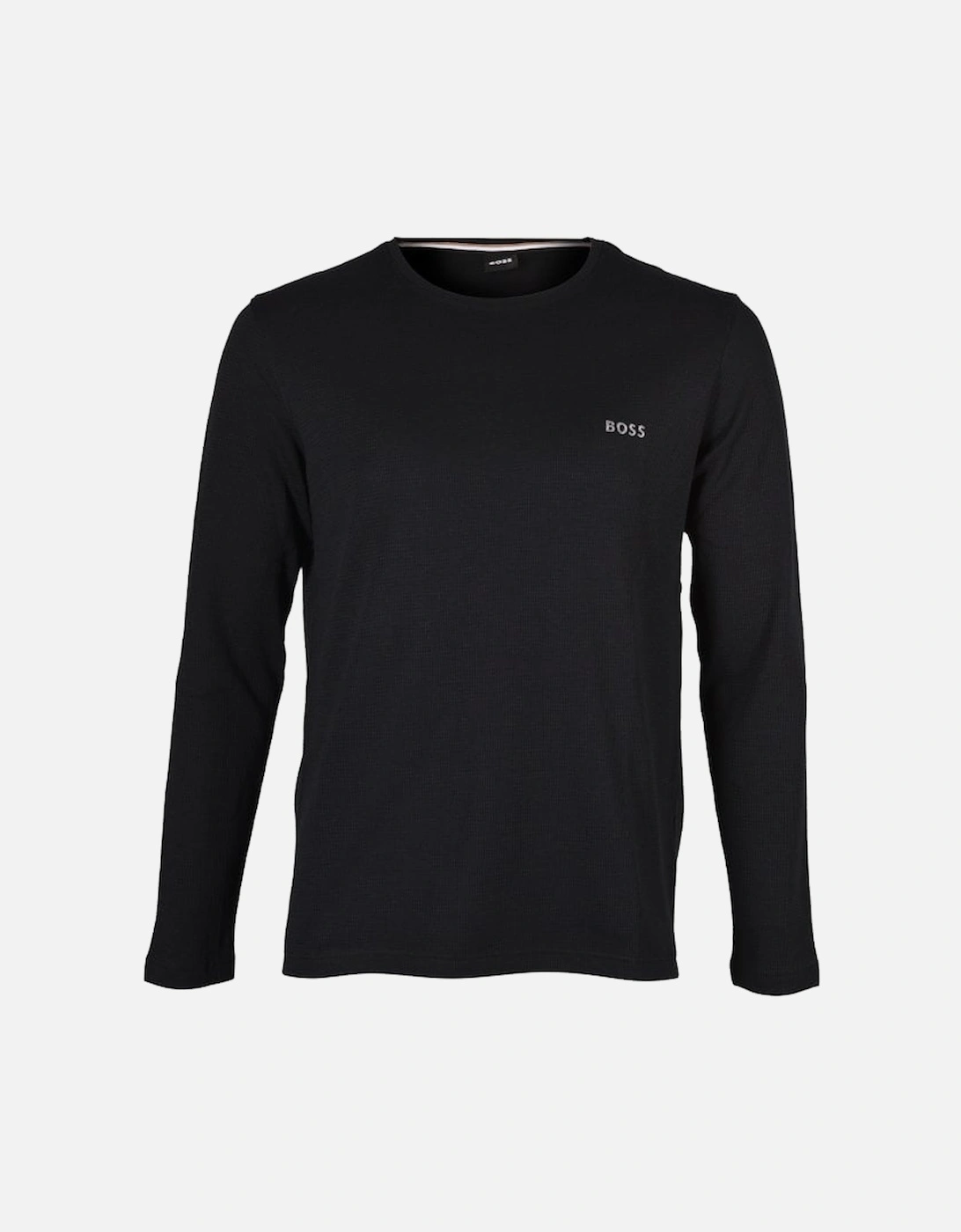 Long-Sleeved Cotton-Blend T-Shirt, Black, 4 of 3