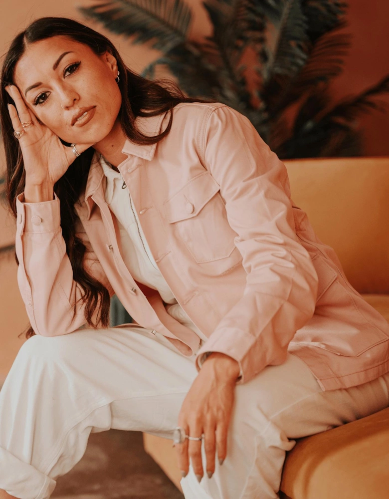 Relaxed Work Jacket Dusty Pink