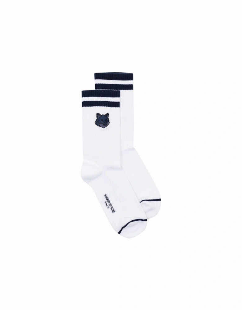 Bold Fox Head Sporty Socks Navy