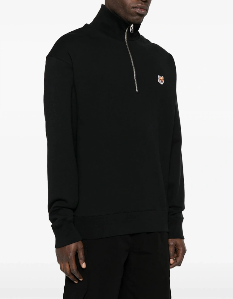 Fox Head 1/4 Zip Sweatshirt Black