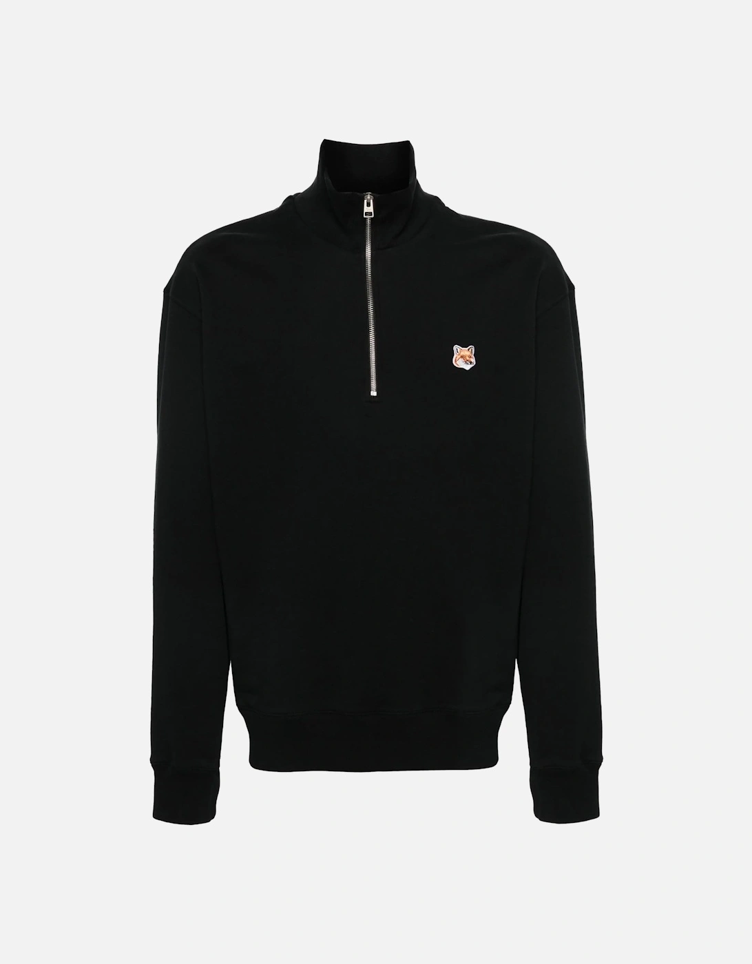 Fox Head 1/4 Zip Sweatshirt Black, 6 of 5