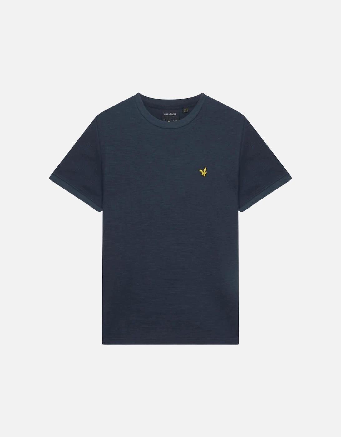 Lyle Scott Milano Trim Waffle Navy Blue T Shirt, 2 of 1