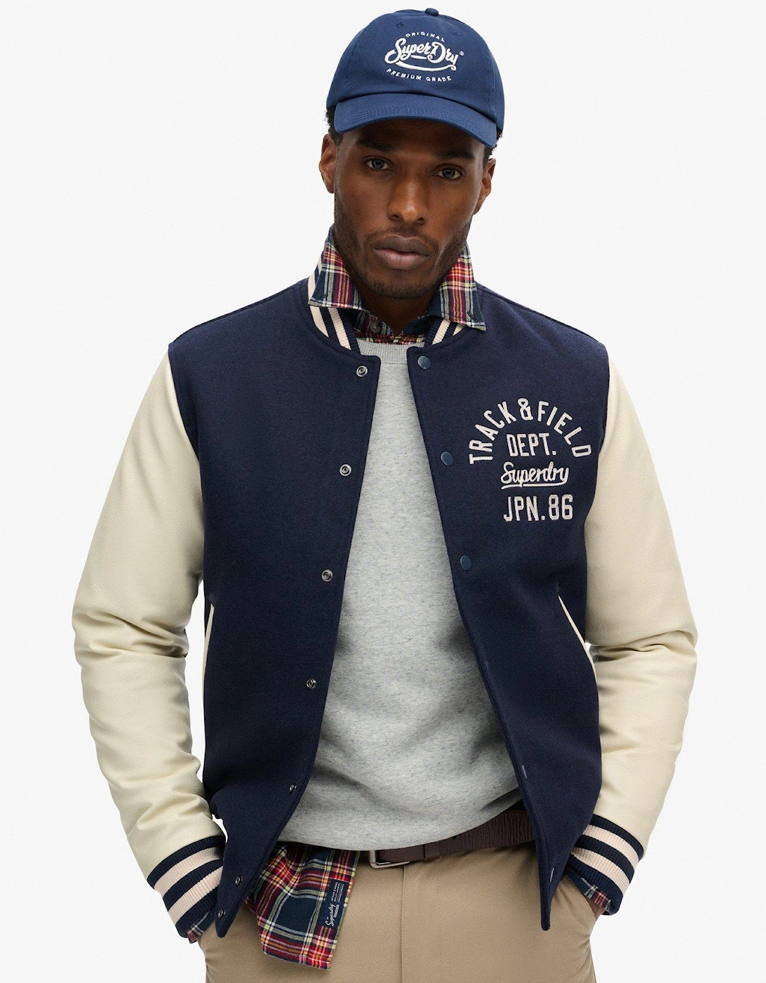 Varsity Chain Stitch Jacket - Navy, 7 of 6