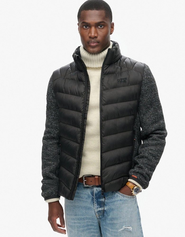 Storm Knit Hybrid Parker Jacket - Black