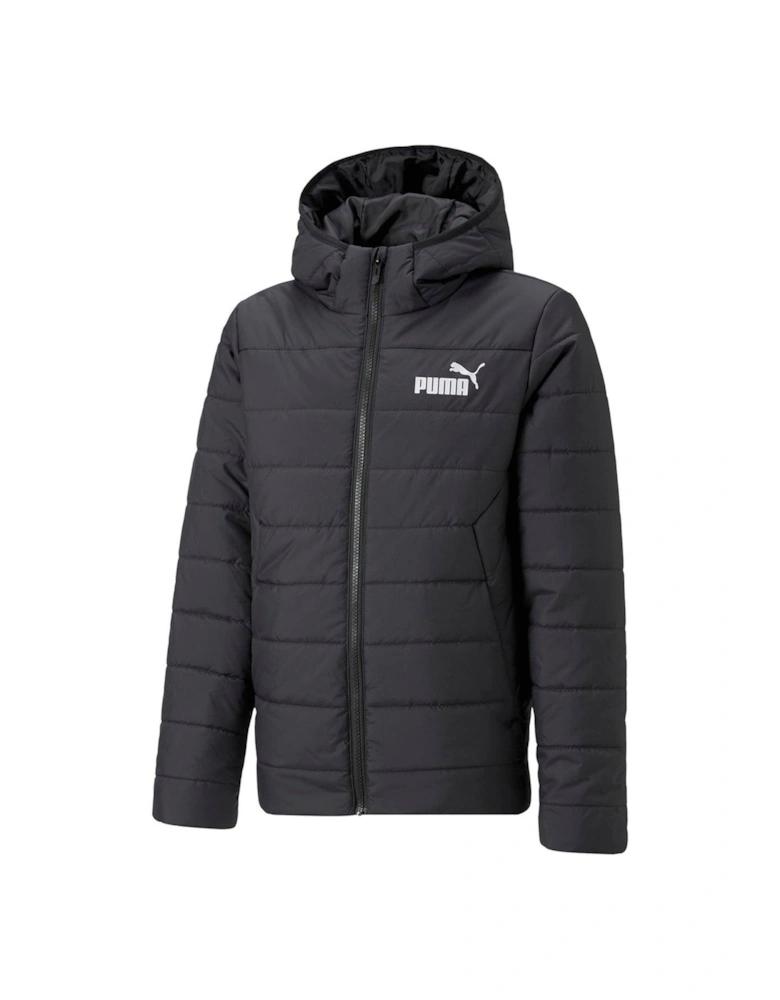 Unisex Essentials Hooded Padded Jacket - Black