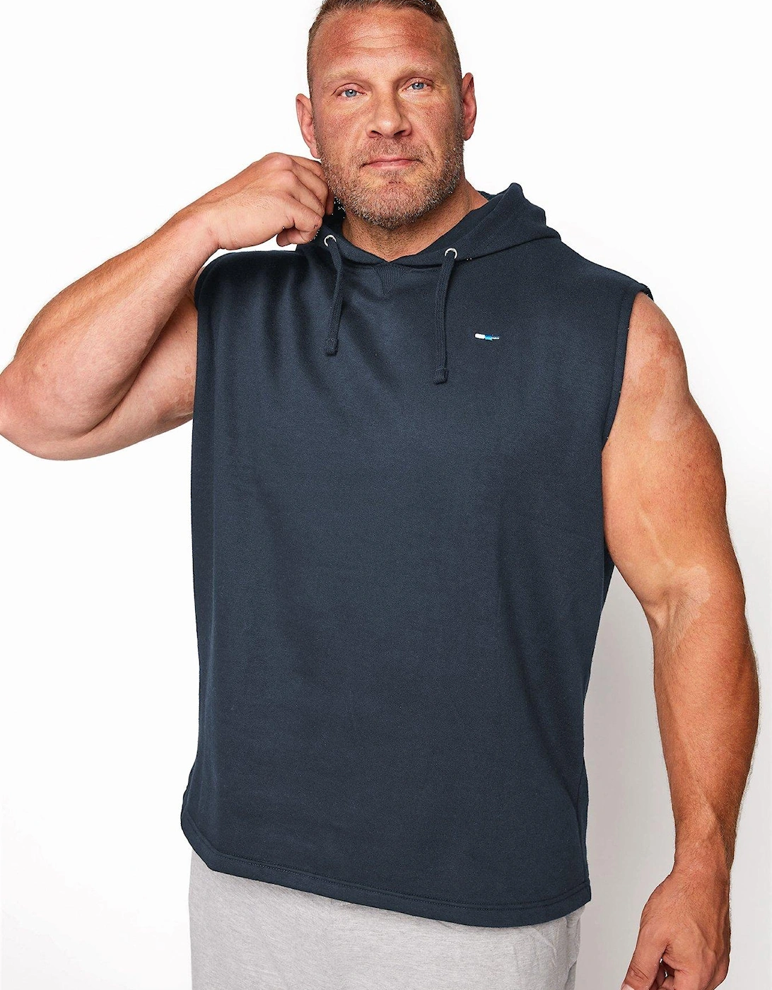 Essential Sleeveless Hoodie - Navy, 2 of 1