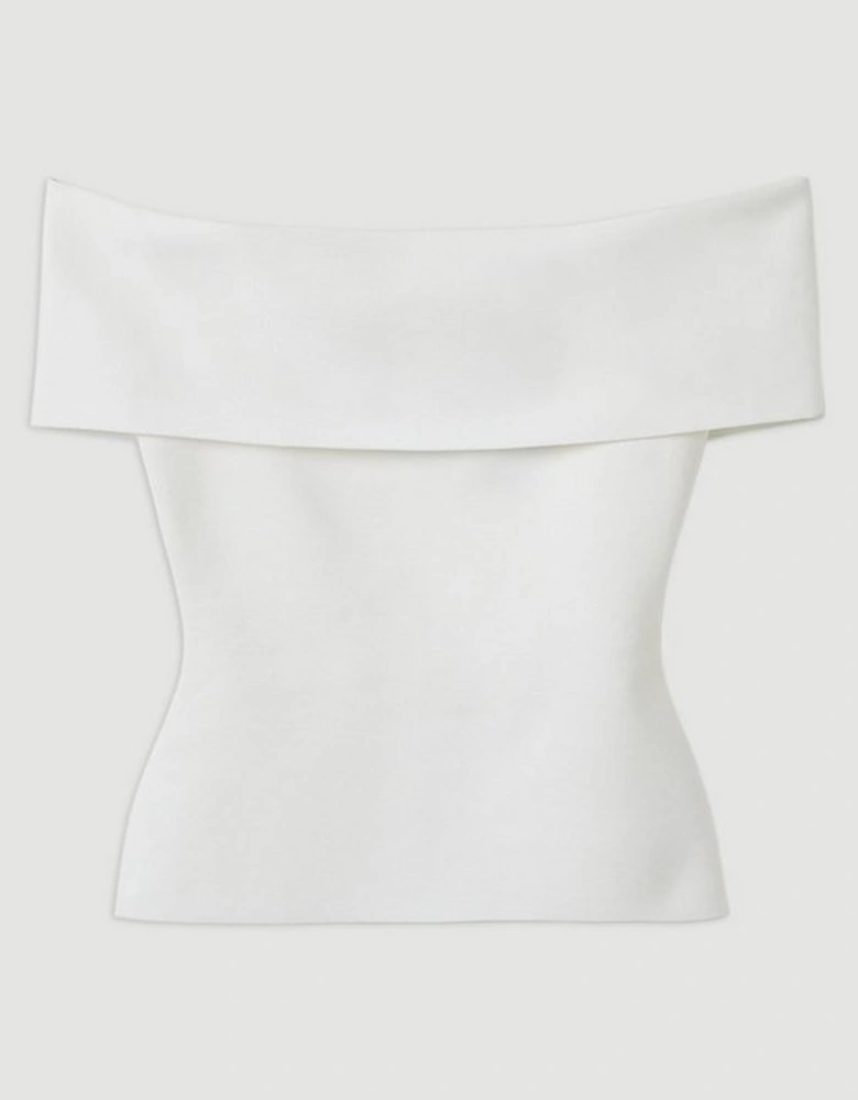 Figure Form Bandage Bardot Knit Top