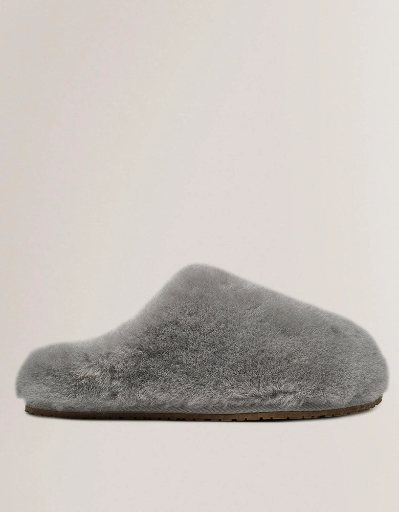 Cloud Street Luxe Fluff Mule - Grey