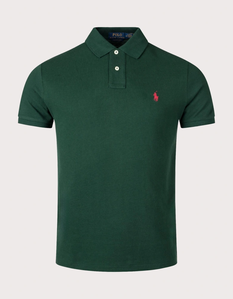 Custom Slim Fit Mesh Polo Shirt