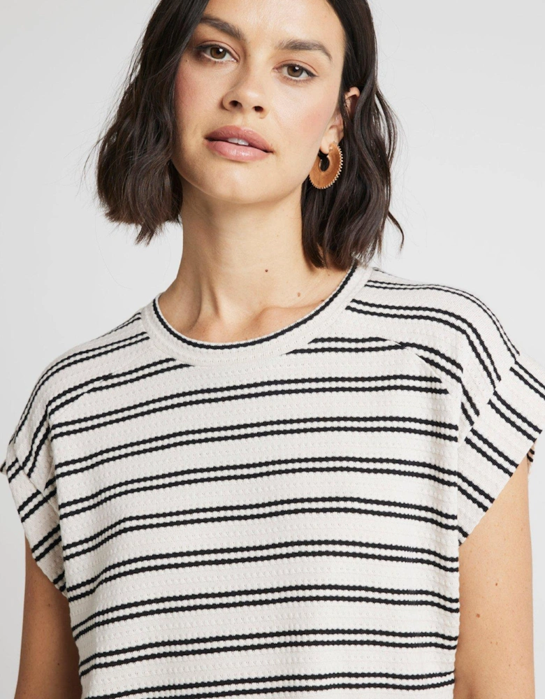 Stripe Turn Up Shirt - Cream