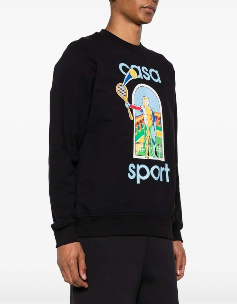 Le Jeu Coloure Printed Sweatshirt in Black