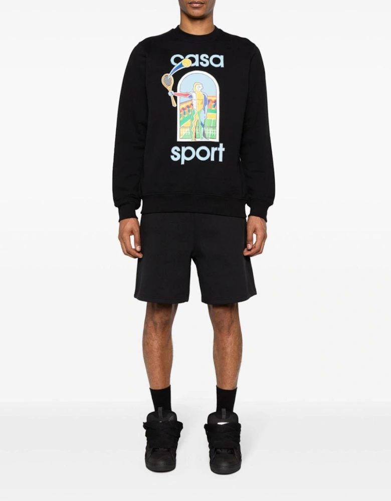 Le Jeu Coloure Printed Sweatshirt in Black