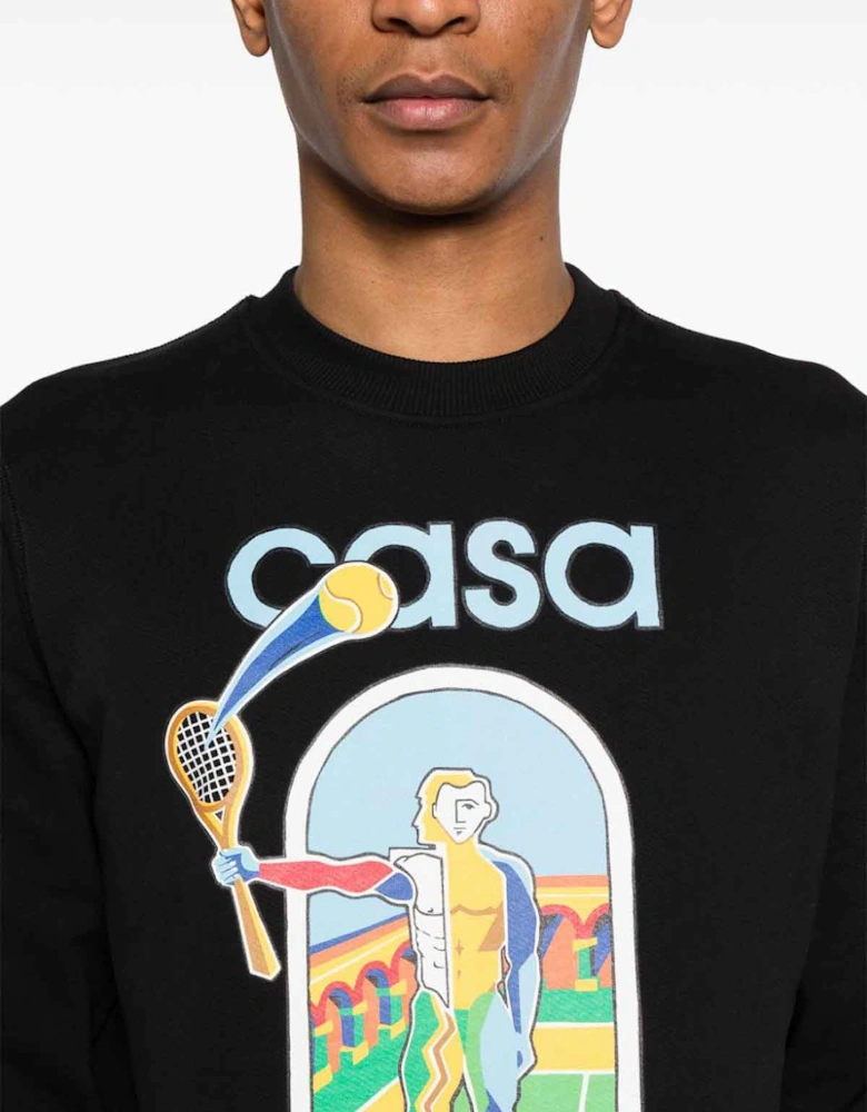 Le Jeu Coloure Printed Sweatshirt in Black