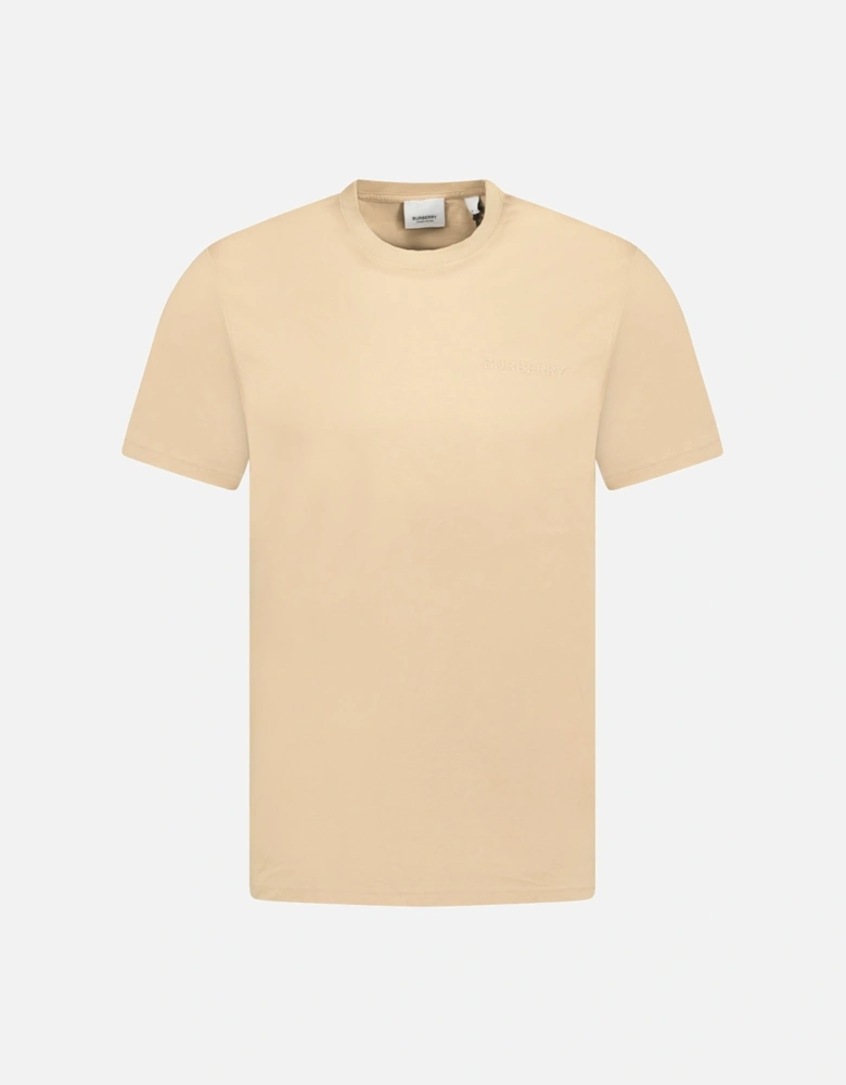 'Jenson' Crew Neck Logo T-Shirt Soft Fawn