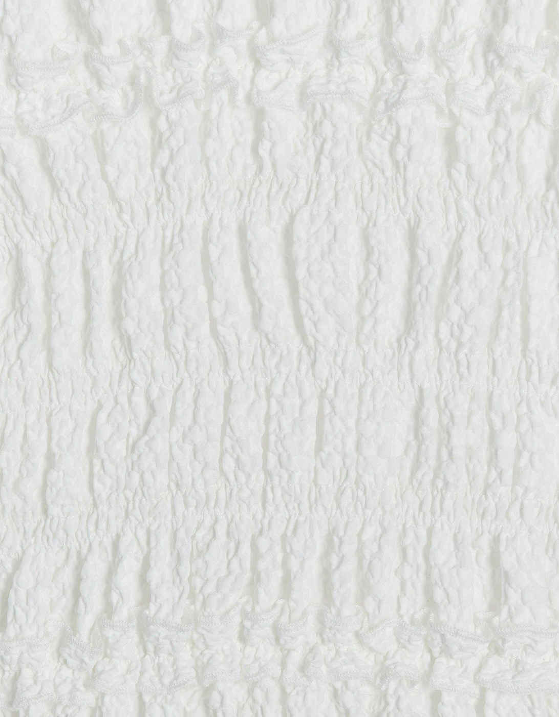 Shirred Textured Top - Cream