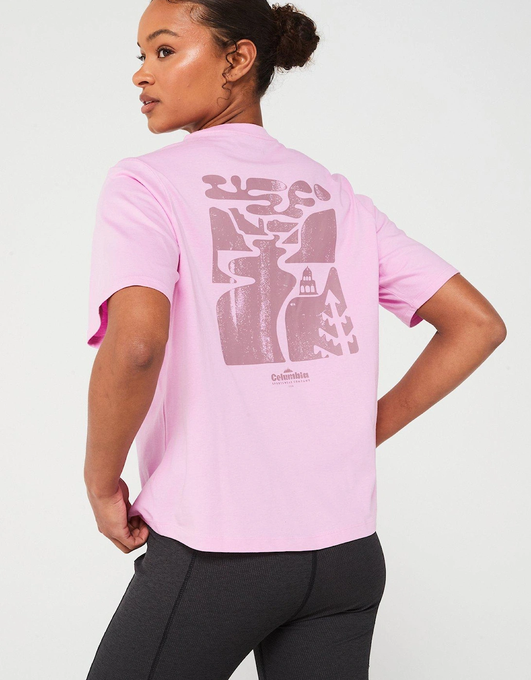 Womens North Cascades Graphic SS Tee - Pink