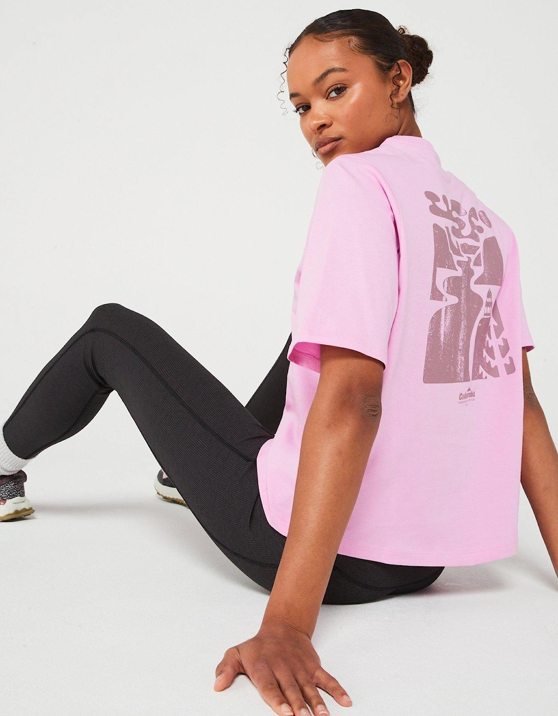 Womens North Cascades Graphic SS Tee - Pink