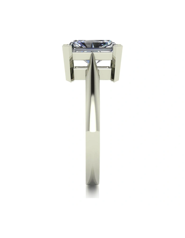 Statement Collection 9ct White Gold 2.7ct eq Radiant Cut Solitaire Ring