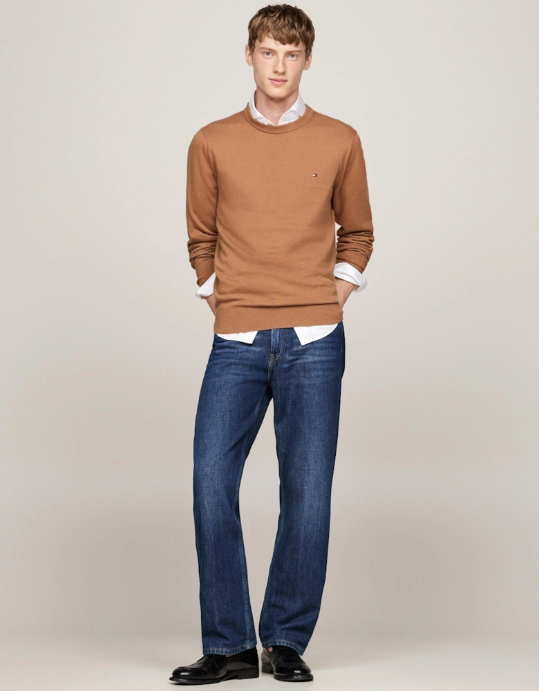 Organic Cotton Cashmere Mens Crew Sweater