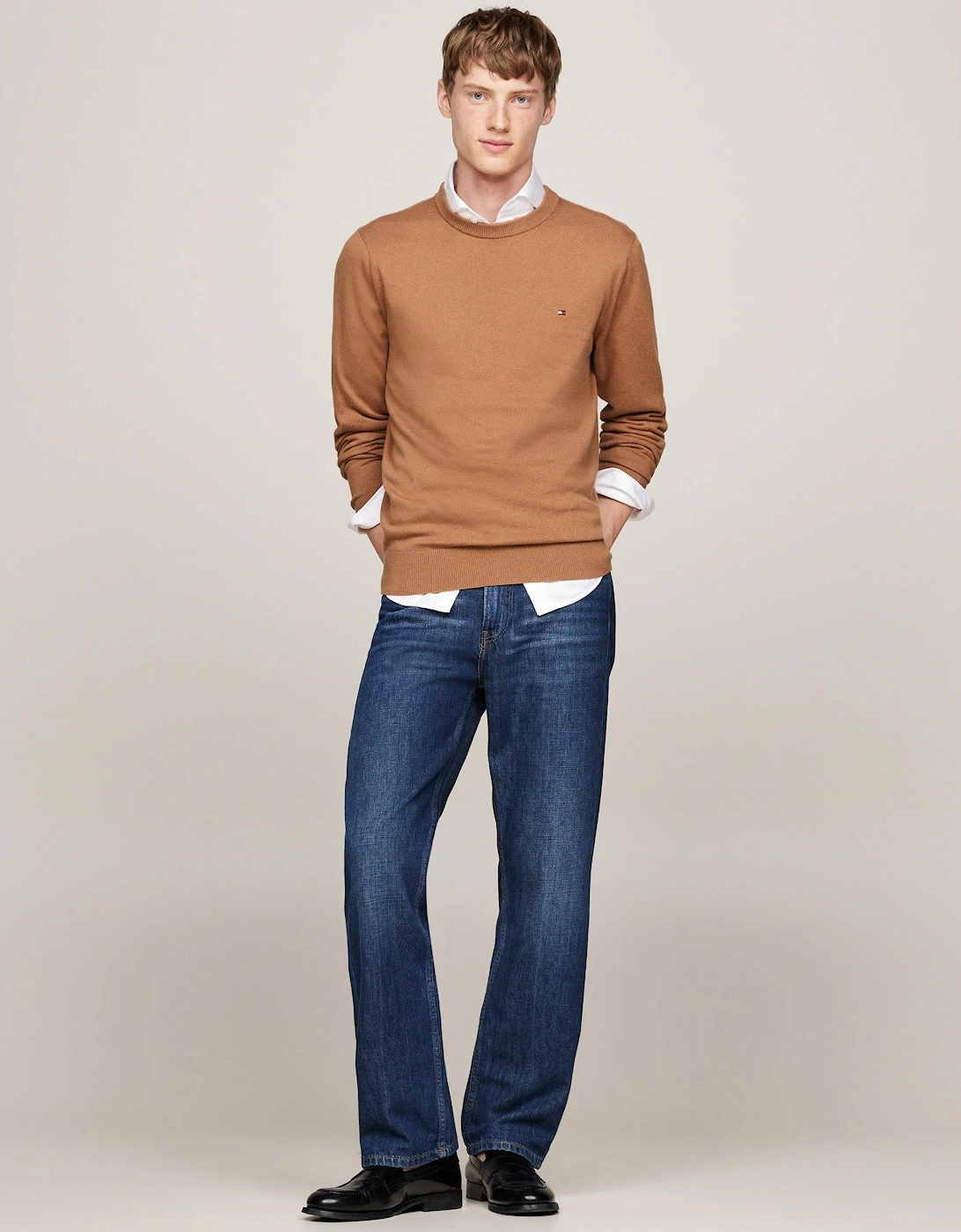 Organic Cotton Cashmere Mens Crew Sweater