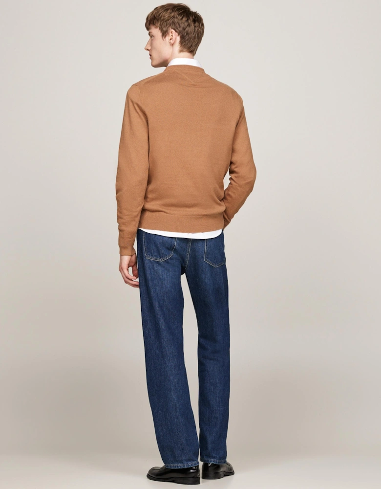 Organic Cotton Cashmere Mens Crew Sweater