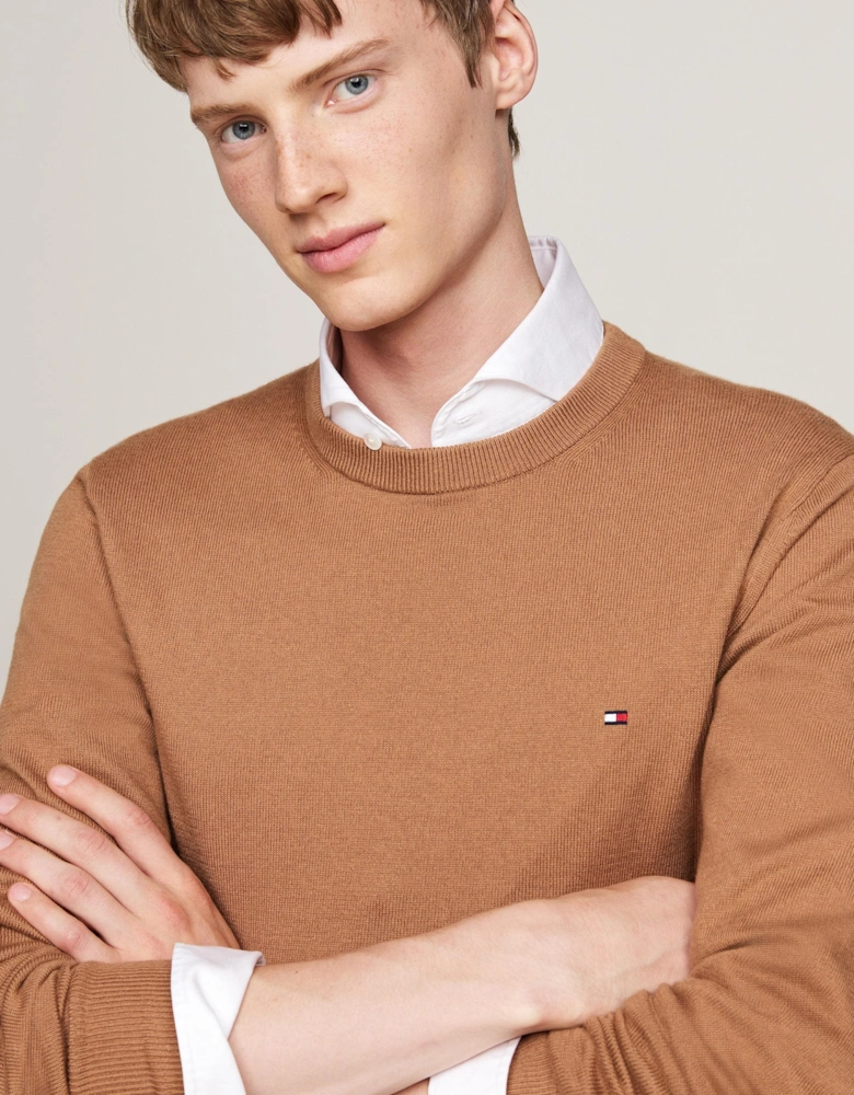 Organic Cotton Cashmere Mens Crew Sweater