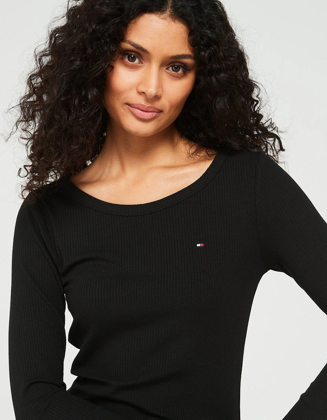 Slim Long Sleeve Top - Black