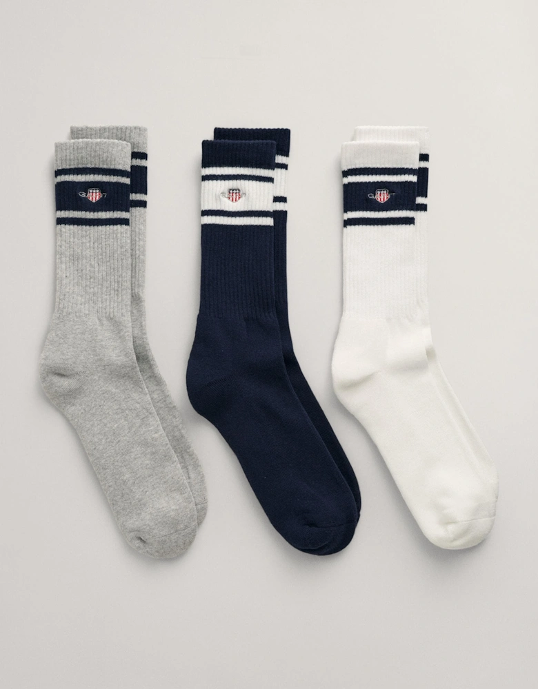 Mens Shield Logo Sport Socks 3-Pack