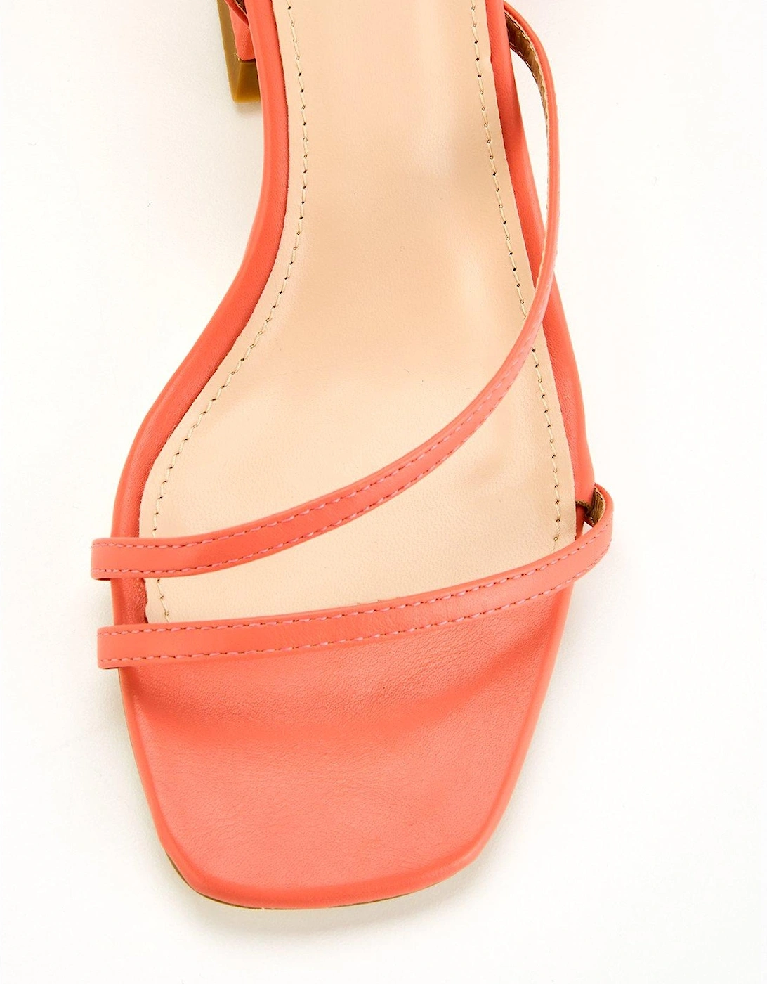 Runika Heel Detail Sandal - Coral