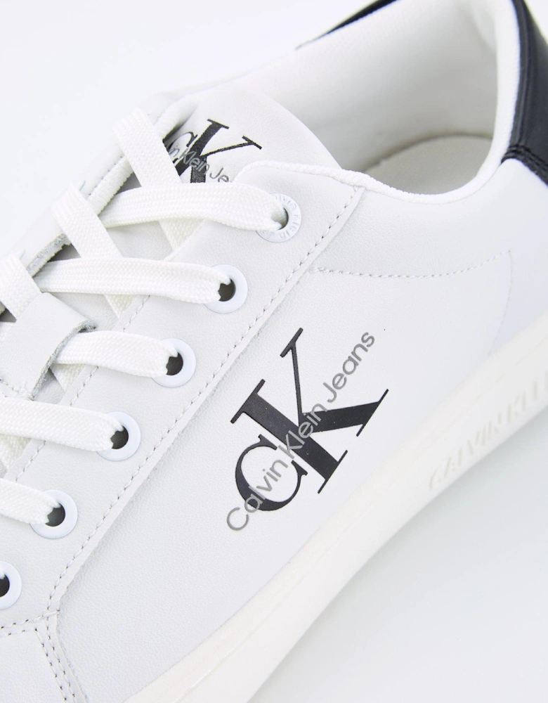 Classic Cupsole Lace Up Trainer - White - Black