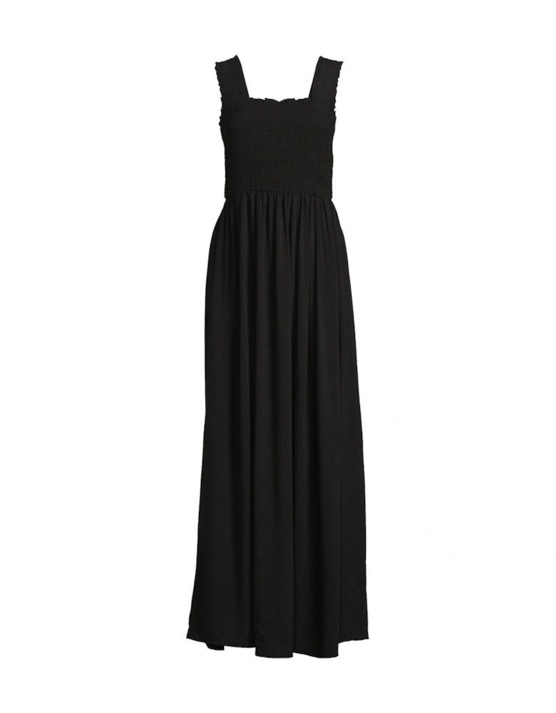 Ruched Maxi Dress - Black