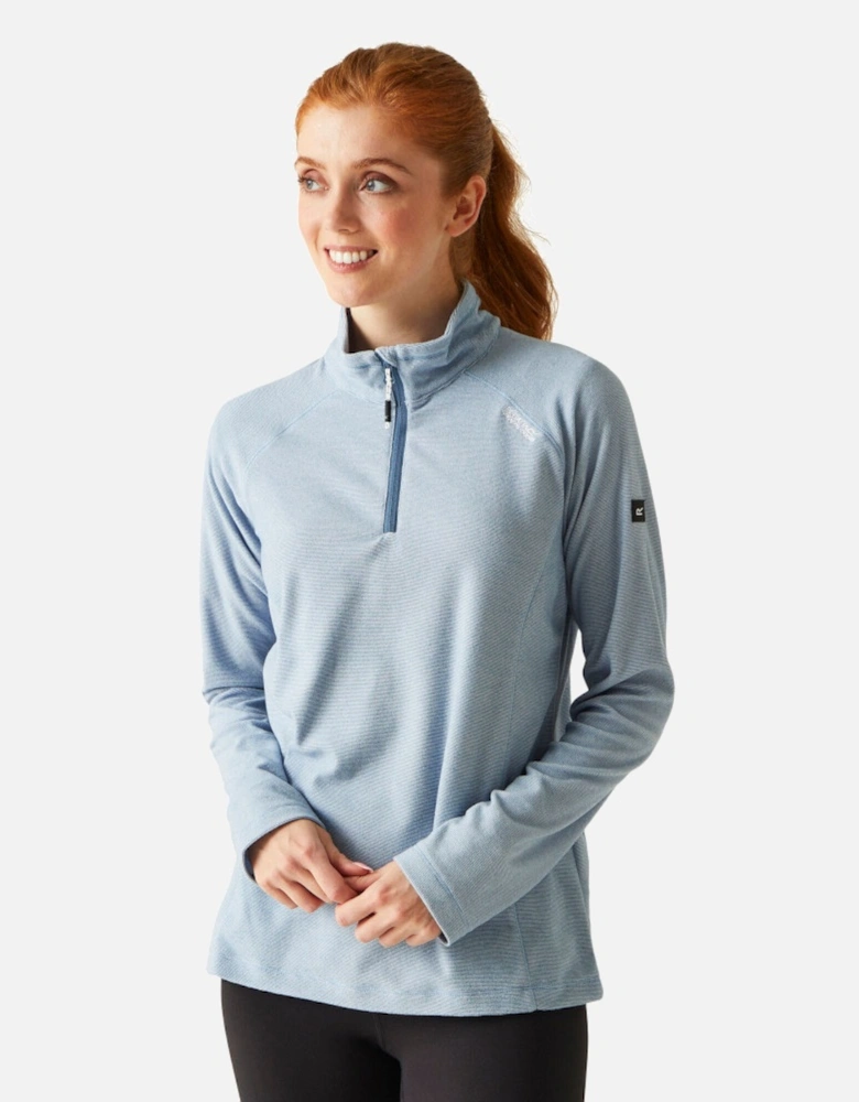 Womens Montes Half Zip Lightweight Microfleece Top