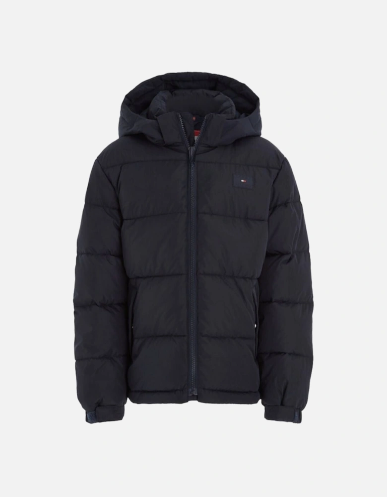 NAVY PUFFER JACKET