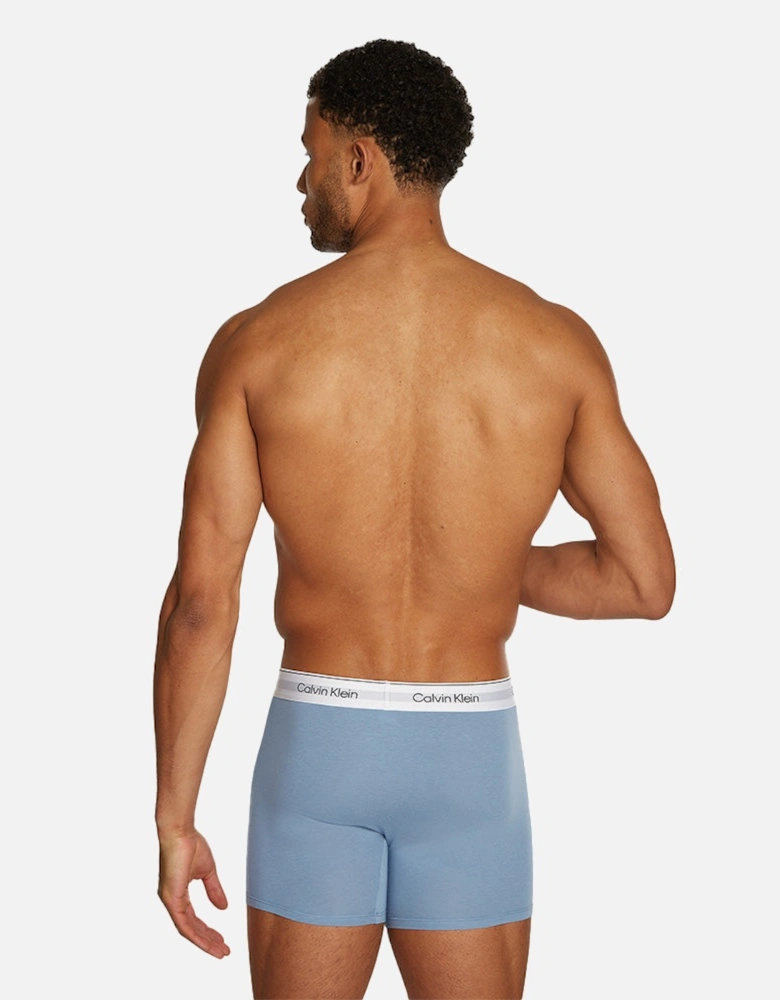3-Pack Modern Cotton Boxer Briefs, Blue/Grey/Navy